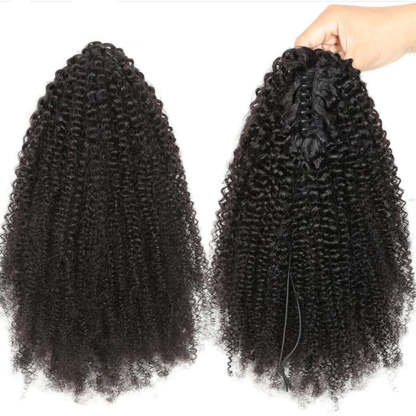 Afro Curly Claw Ponytail Human Hair 100% Hair Extensions 8-22 Inches