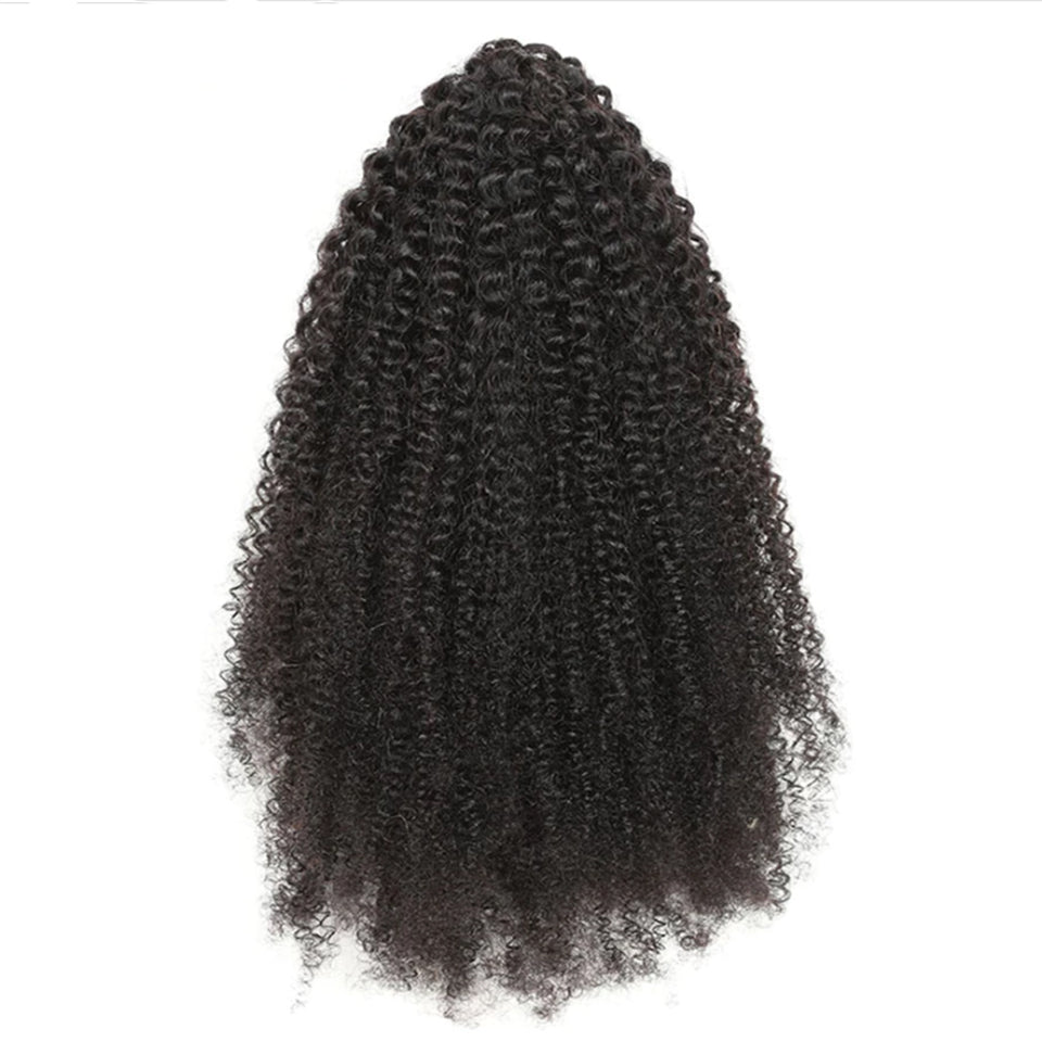 Afro Curly Claw Ponytail Human Hair 100% Hair Extensions 8-22 Inches