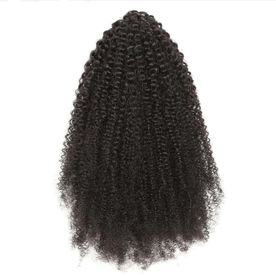 Afro Curly Claw Ponytail Human Hair 100% Hair Extensions 8-22 Inches