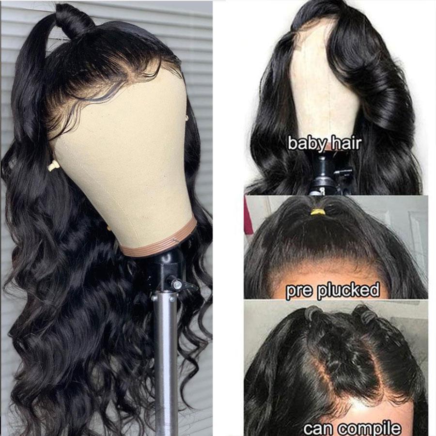 4*4 Lace Closure Wig Pre-Plucked Loose Wave Human Hair Wigs Loose Curly Wigs Natural Hairline