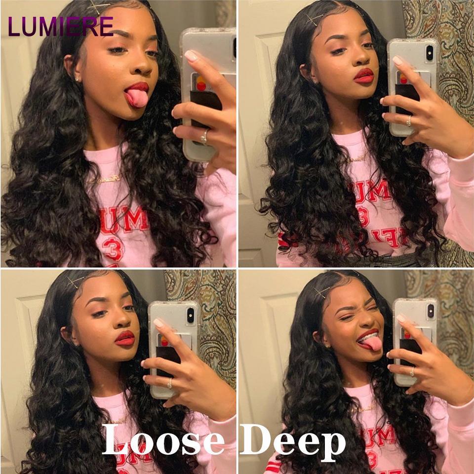Loose Deep Wave Peruvian Hair 3 Bundles with 4x4 Closure / 13x4 Frontal  100% Human Hair extension