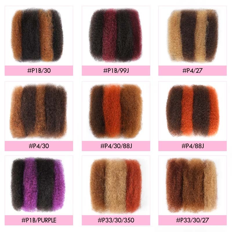 WIGARI Muti-Color Combo Afro Kinky Bulk Human Hair For Braiding Dreadlock