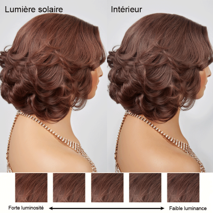 13x4 Glueless Wear Go Layer Chocolate Brown Color Bob Wig Glueless Wavy