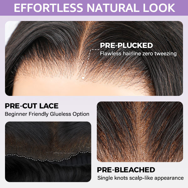  Afro Curly Glueless 9x6 T Part Lace Wear Go Wig Pre-Bleached Tiny Knots Natural Frontal Look