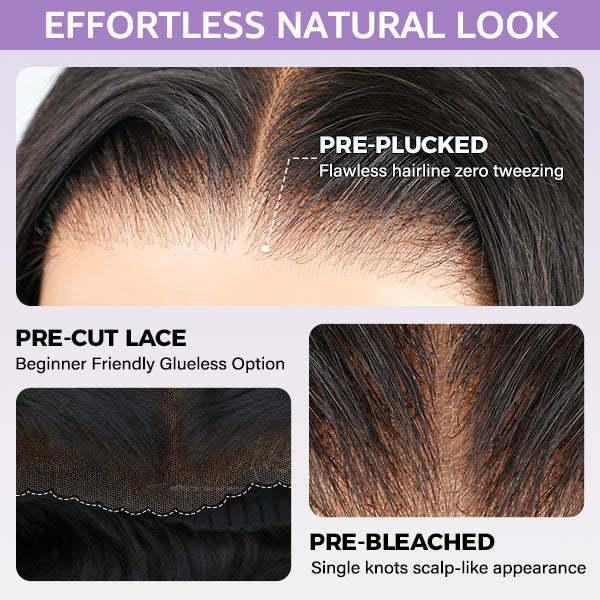  Afro Curly Glueless 9x6 T Part Lace Wear Go Wig Pre-Bleached Tiny Knots Natural Frontal Look