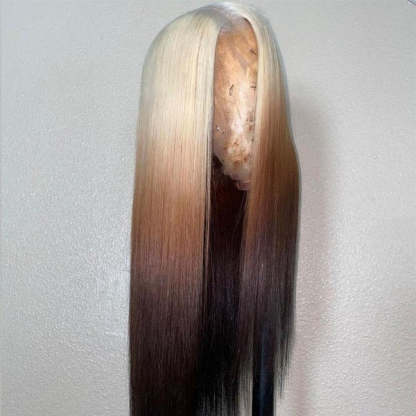 Ombre 613 Brown 13x4 Lace Frontal Wig Straight & Body Wave Preplucked Human Hair Lace Front Wigs
