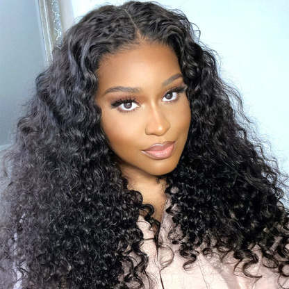  Loose Deep Wear & Go Wigs Loose Curly 7x5 Pre Cut HD Lace Closure Glueless Wigs On Sale