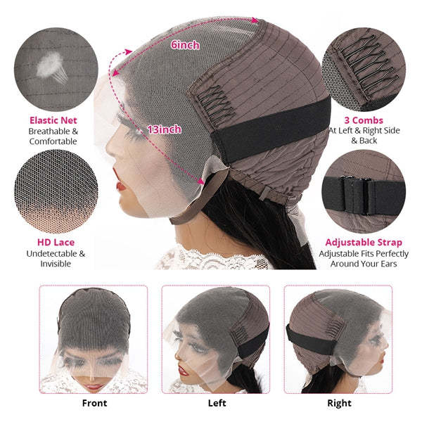 [32inch=$199] Lolly 30 32 Inch 13x6 HD Lace Front Human Hair Wigs Body Wave Deep Wave Pre Plucked Pre Bleached Knots Glueless Lace Frontal Wig 180% Density Flash Sale