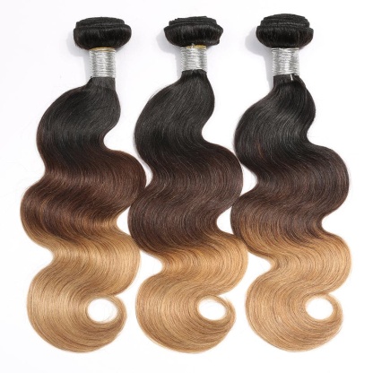 WIGARI Color 1b/4/27 Body Wave 3 Bundles Virgin Hair