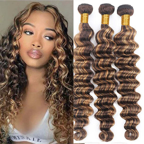 P4/27 Highlight Loose Deep Wave 3 Bundles