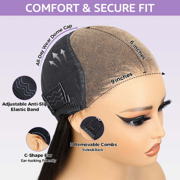  M-Cap Kinky Curly Wear Go Wigs Bleached Knots Pre Cut 9x6 HD Lace Glueless Human Hair Wigs For Women