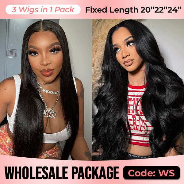 Wholesale Package | 7x5 Pre Cut HD Lace Wear Go Glueless Wigs Bleached Knots Beginner Friendly