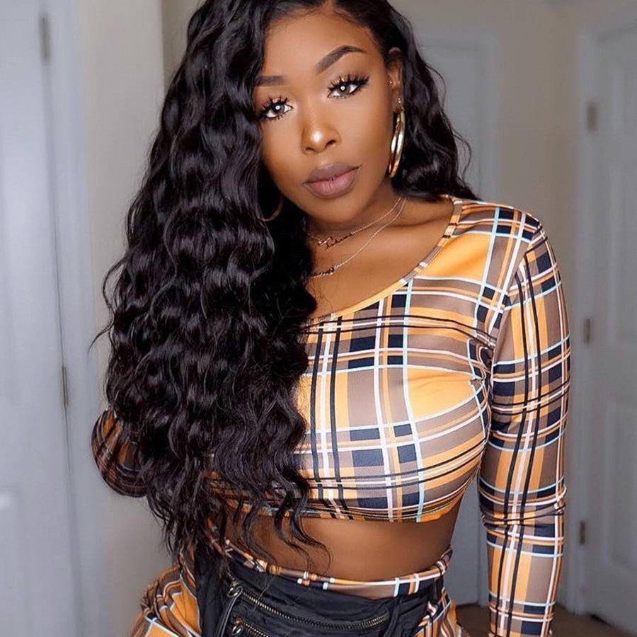 Thick Loose Deep Wave 4x4 Lace Closure Wigs Preplucked Human Hair Skin Melt Lace Wigs with Baby Hair for Women