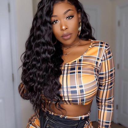 Thick Loose Deep Wave 4x4 Lace Closure Wigs Preplucked Human Hair Skin Melt Lace Wigs with Baby Hair for Women