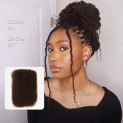 WIGARI Dark Brown Afro kinky Bulk Hair Extensions For Braiding Dreadlock Human Hair