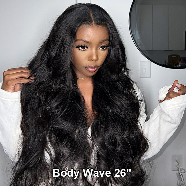  100% Glueless Wear Go Wig Pre-cut Lace Undetectable 7x5 HD Lace Wigs Preplucked with Natural Hairline Bleached Knots Human Hair Wigs