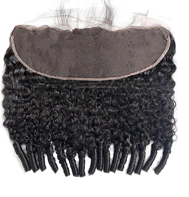  Brazilian Burmese Curly Human Hair 3 Bundles with 13x4 Frontal HD Lace for Women