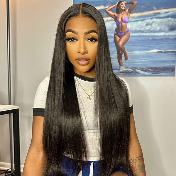  Pre-plucked Silky Straight Wear Go Glueless Wigs Pre Cut 7x5 HD Lace Closure Wigs