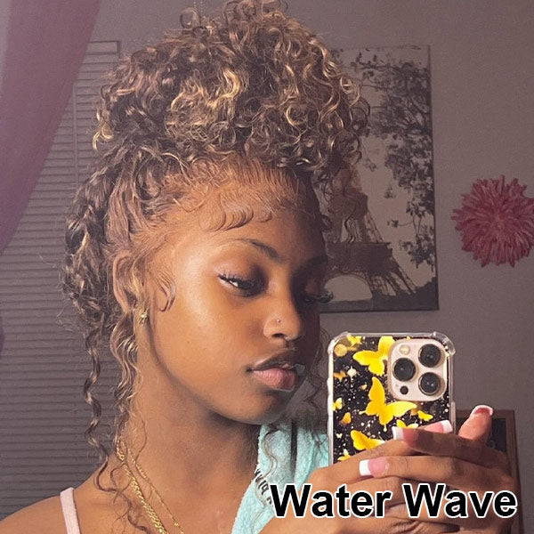 Balayage Highlights 13x4 4x4 Lace Front Wigs Ombre Highlight Curly Honey Blonde Colored Human Hair Wigs