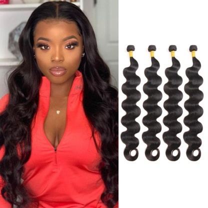 (B1)  Indian Body Wave 4 Bundles Virgin Human Hair Extension