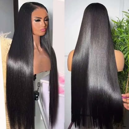 [30'' = $165.99 - No Code Needed] 13x6 HD Lace Front Wig Virgin Straight Human Hair Ready to Go Glueless Wig