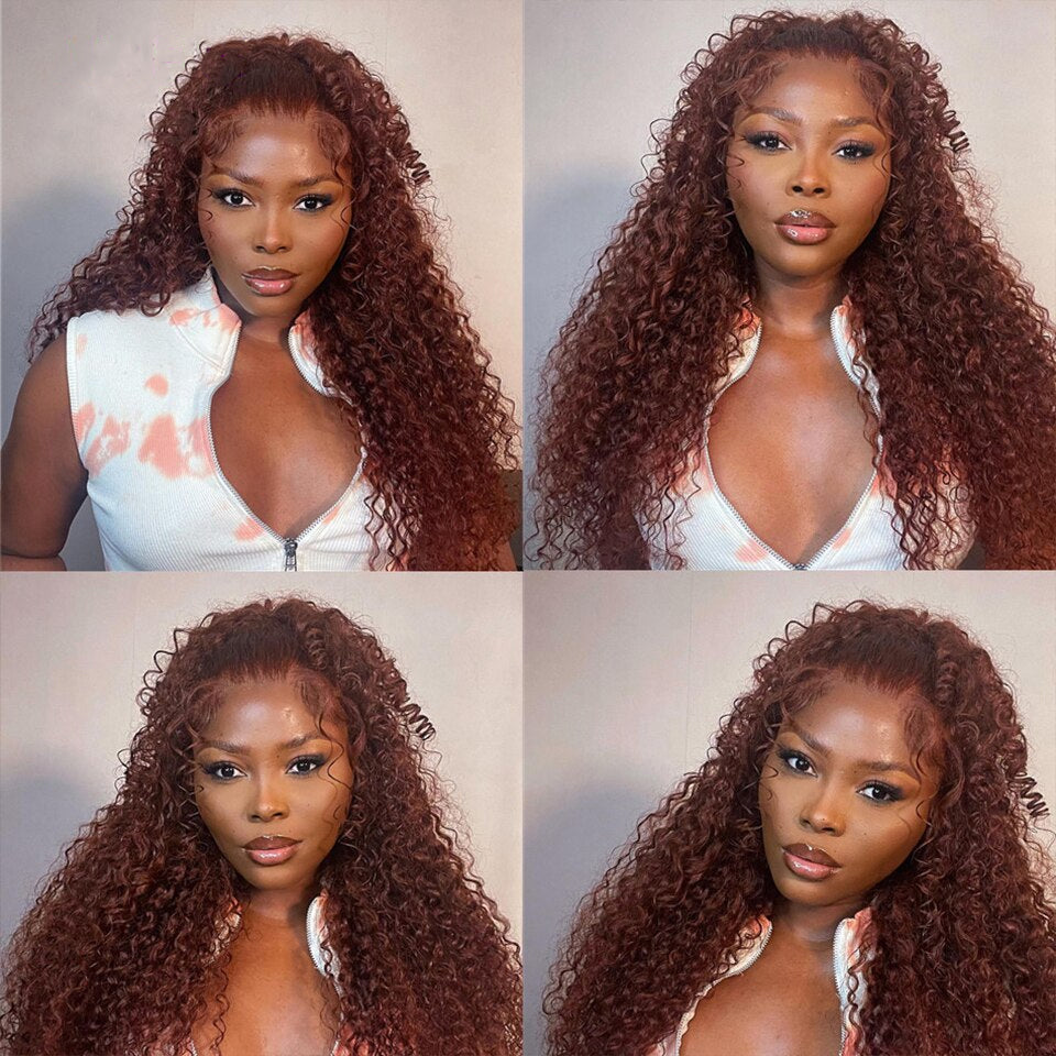 #33 loose deep 3 Bundles With 4X4 Transparent Lace Closure Human Hair(No Code Need)