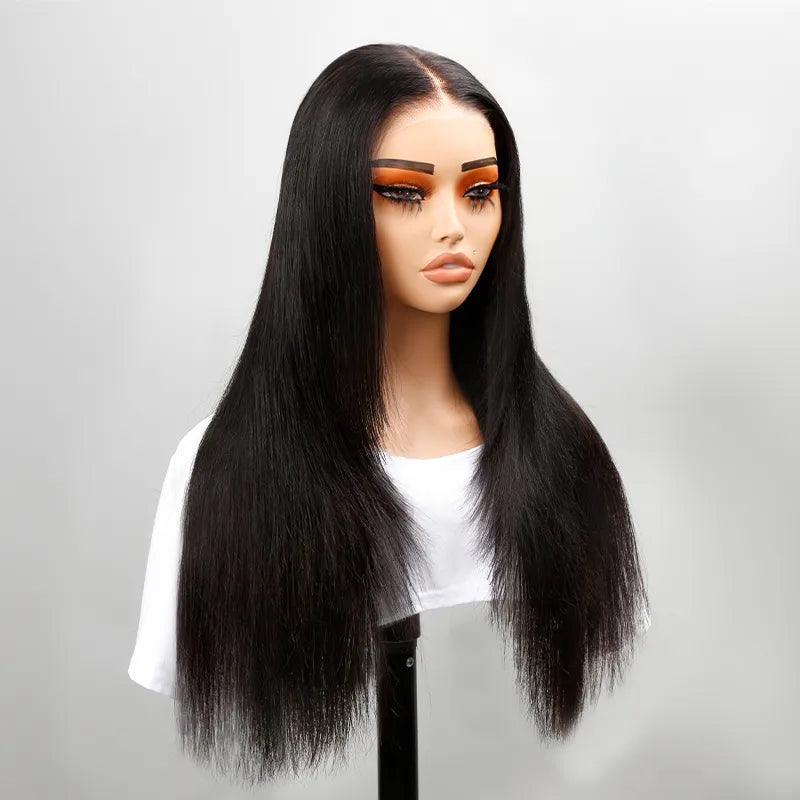 9x6 Trendy Layered Cut Pre-Plucked Glueless Straight Lace Frontal Glueless Wig