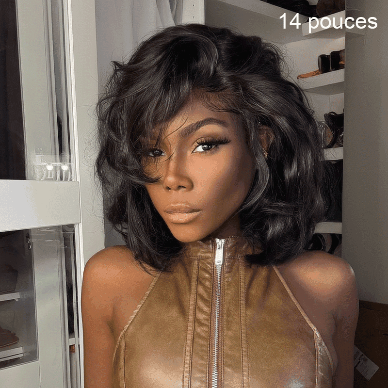 Couche C Partie Glueless 7x4 Brun Caramel Blond Mixte/Naturel Bob Perruque Sans Colle