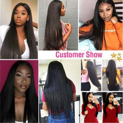 Straight Lace Closure Wigs 4x4 Closure Wig Glueless Human Hair Wigs Pre Plucked With Baby Hair Remy