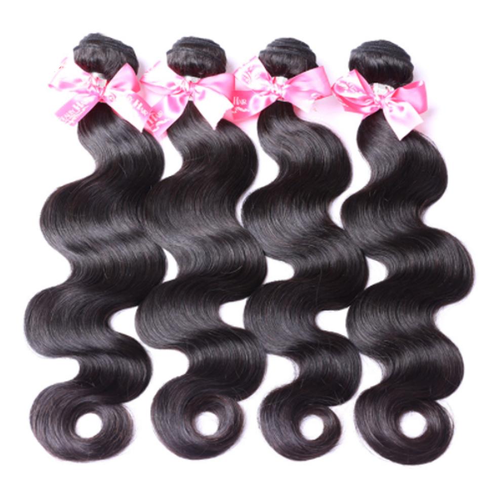 (B1)  Indian Body Wave 4 Bundles Virgin Human Hair Extension