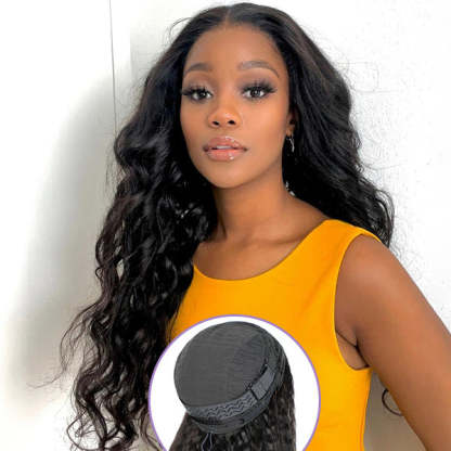 3 In 1 Half Wig | Glueless Install Invisible Body Wave Half Wig With Breathable Cap