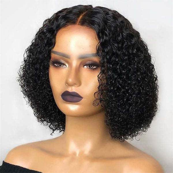 Wear Go Glueless Wigs Kinky Curly Pre Cut 7x5 HD Lace Closure Short Bob 100% Glueless Wig