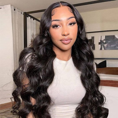  Pre-Bleached Knots Body Wave Hair Flexible Fit Drawstring Wear Go Glueless Wigs 7x5 Pre Cut HD Lace Closure Wigs With Pre Plucked Nautral Hairline