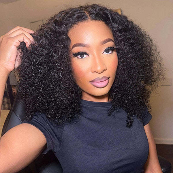  Kinky Curly Wear Go Wigs 7x5 HD Lace Pre Cut Lace Closure 100% Glueless Wigs