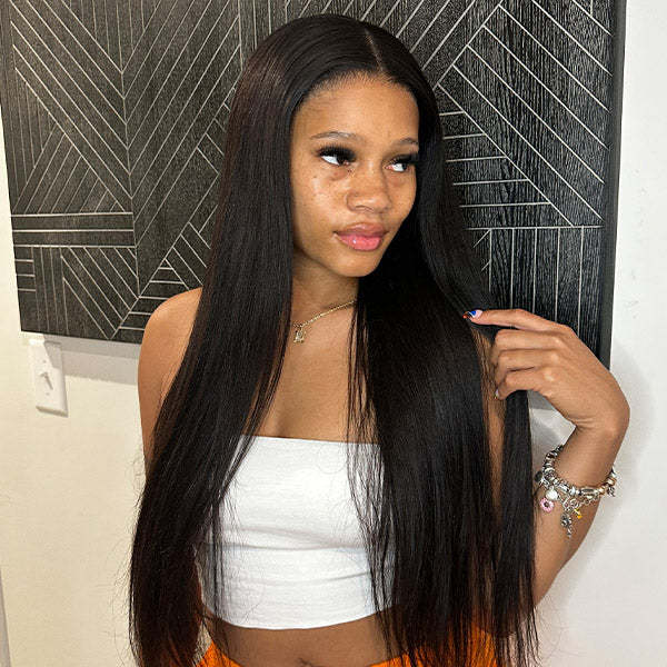24h Shipping | Straight Wear Go Glueless Wigs 6x4 Pre Cut HD Lace Wigs With Pre Plucked Nautral Hairline