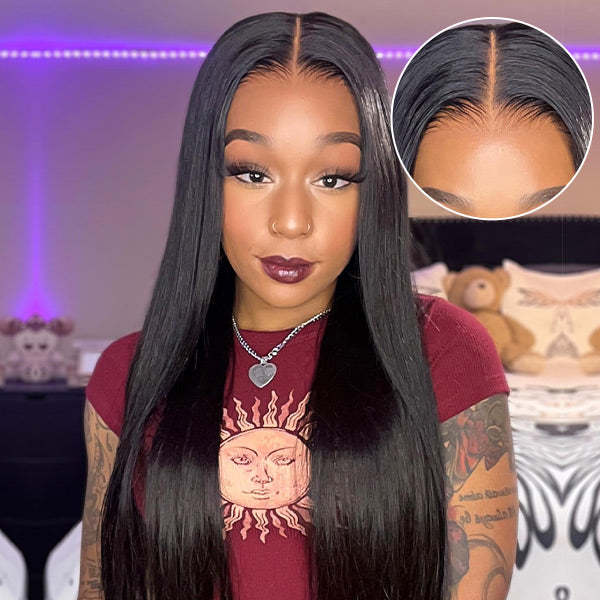 24h Shipping | Straight Wear Go Glueless Wigs 6x4 Pre Cut HD Lace Wigs With Pre Plucked Nautral Hairline