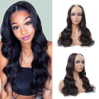 U Part Wigs Human Hair Wigs for Women Brazilian Body Wave None lace front wigs Glueless Hair Extension Clip