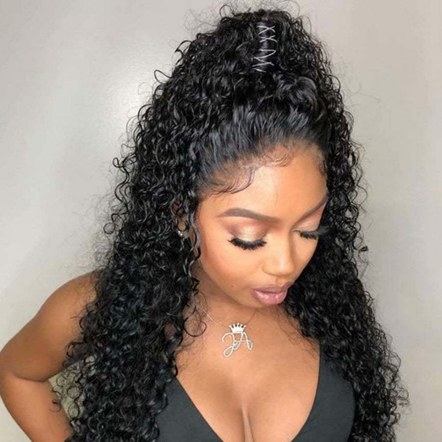 360 Lace Front Wigs Water Wave Human Hair Wigs Best Wigs for Ponytail