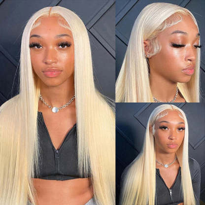 24h Shipping | Straight Hair 613 Blonde Wear Go Glueless Wig Pre-Cut 6x4 Lace Wig