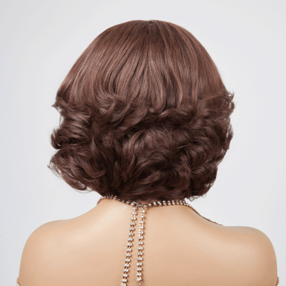 13x4 Glueless Wear Go Layer Chocolate Brown Color Bob Wig Glueless Wavy