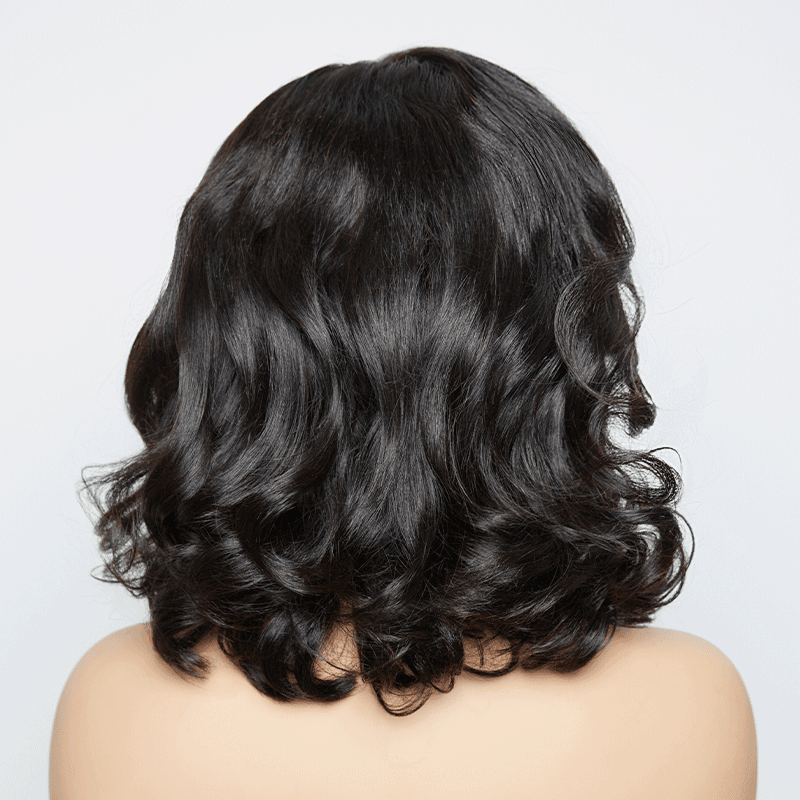 9x6 Glueless Layered Retro Style Bob Wig Glueless Natural Wave