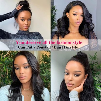 Breathable 360 Lace Front Wigs Body Wave Human Virgin Hair Skin Melt Well Lace Wigs