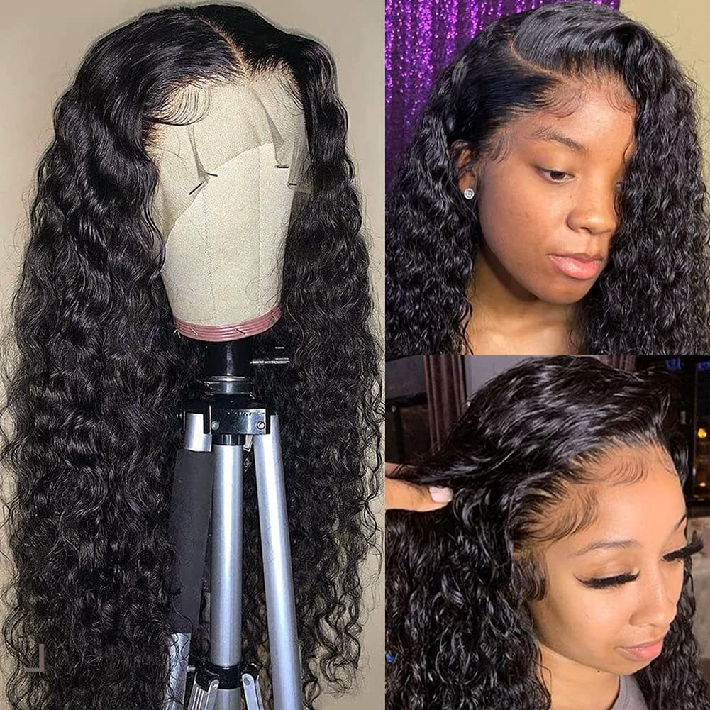 360 Lace Front Wigs Water Wave Human Hair Wigs Best Wigs for Ponytail
