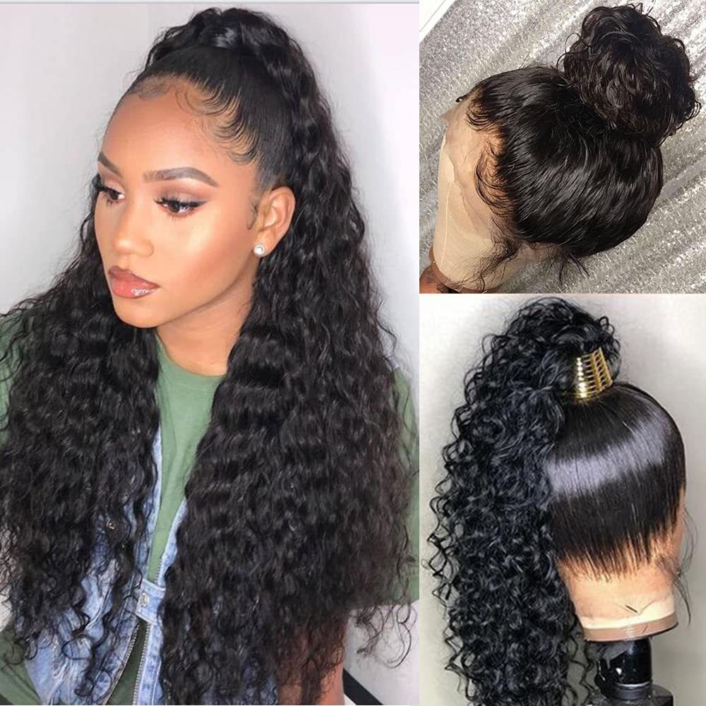 360 Lace Front Wigs Water Wave Human Hair Wigs Best Wigs for Ponytail
