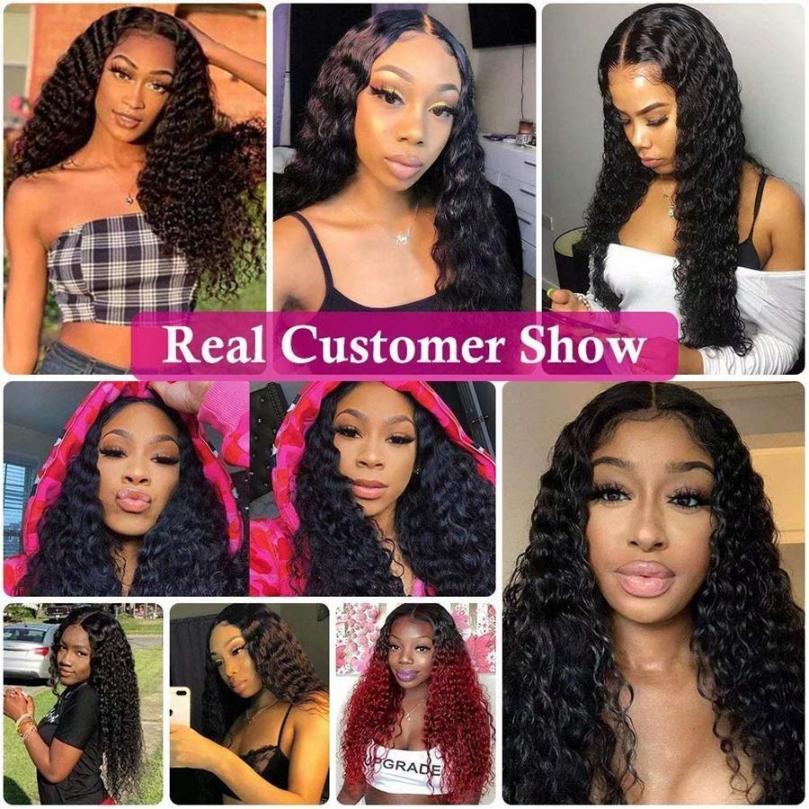 U Part Wigs Deep Wave Brazilian Virgin Human Hair 2x4 U Shape Glueless Wigs 180% Density With Straps Combs For Women