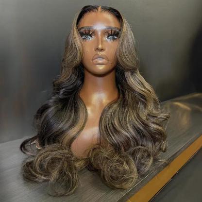 13x4 Layers Glueless Ash Blonde Wig Glueless Wavy Frontal Wig