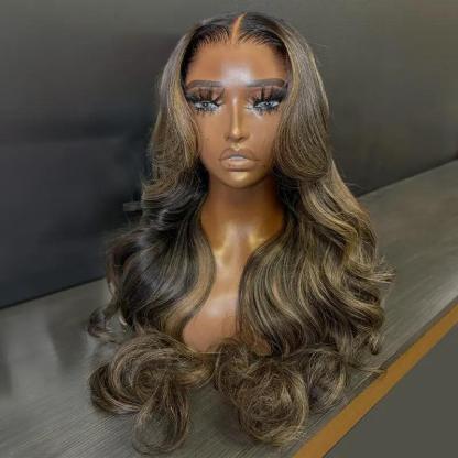 13x4 Layers Glueless Ash Blonde Wig Glueless Wavy Frontal Wig