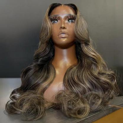 13x4 Layers Glueless Ash Blonde Wig Glueless Wavy Frontal Wig