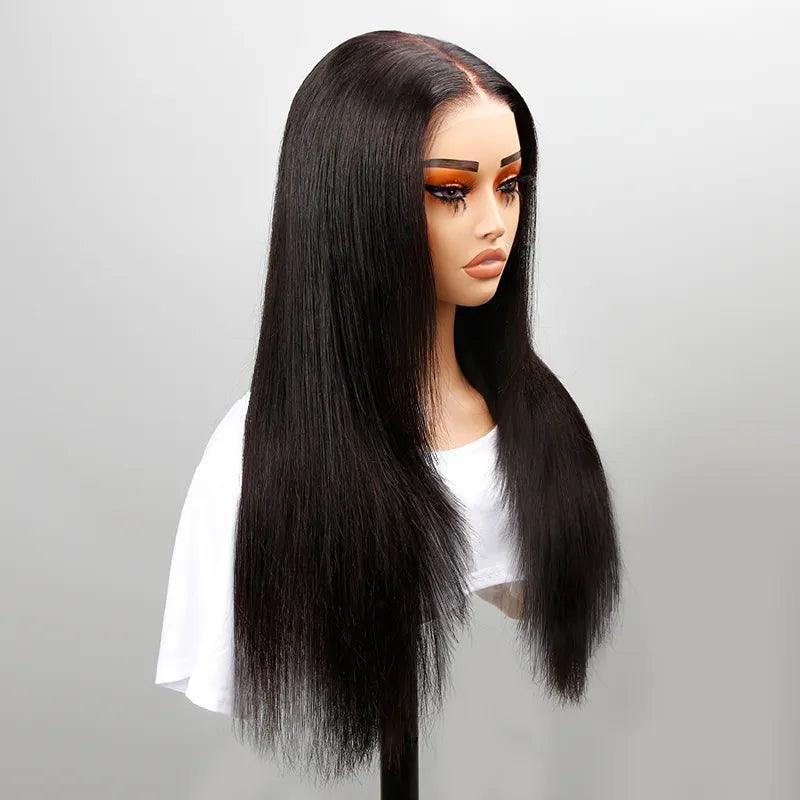 9x6 Trendy Layered Cut Pre-Plucked Glueless Straight Lace Frontal Glueless Wig
