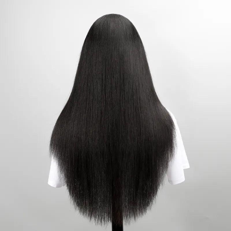 9x6 Trendy Layered Cut Pre-Plucked Glueless Straight Lace Frontal Glueless Wig